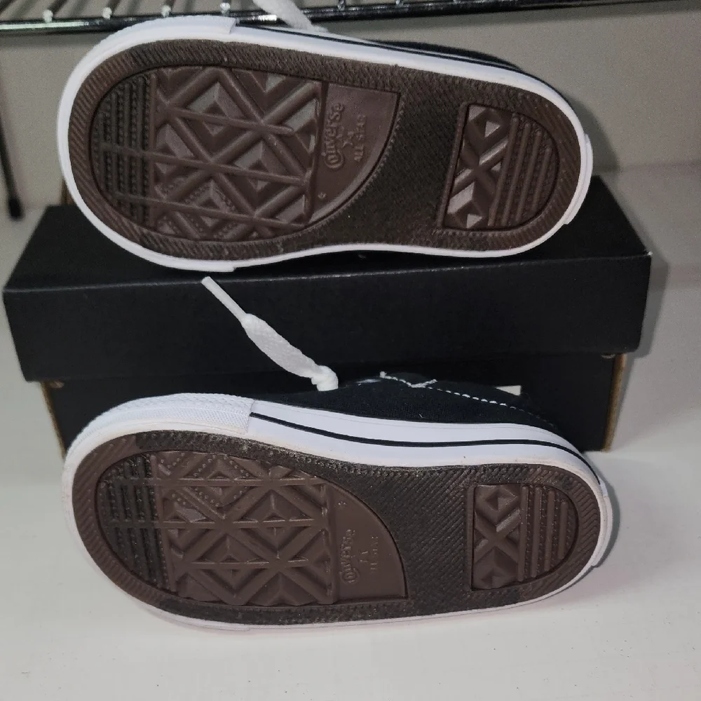 Converse Kids Black and White Sneakers